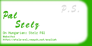 pal stelz business card